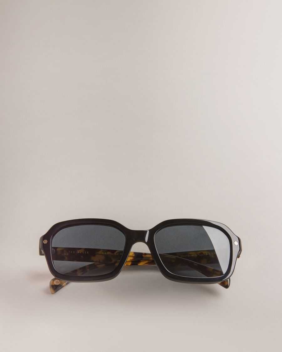 Ted Baker Wyatty Rectangle Acetate Sunglasses Black | 20149-EBOR