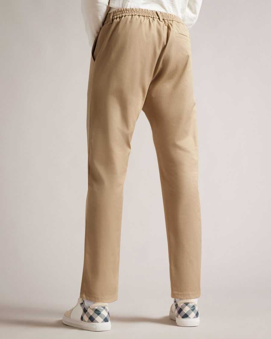 Ted Baker Yeda Pleated Elasticated Trouser Beige | 89650-ZMXO