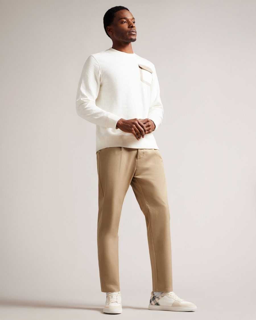 Ted Baker Yeda Pleated Elasticated Trouser Beige | 89650-ZMXO